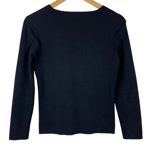 Chico’s Silk Blend V-Neck Sweater Black Size 0 (S) 54% Silk - Picture 3 of 9